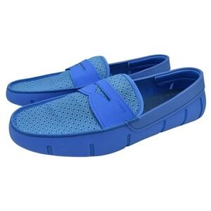 Swims Mens Shoes Swims Size 7 M Printed Penny Sail Blue Slip On Loafers Shoes